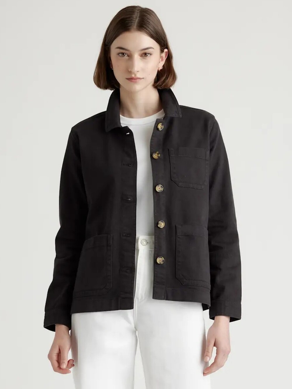 NWOT Quince Organic Comfort Stretch Chore Jacket Size L